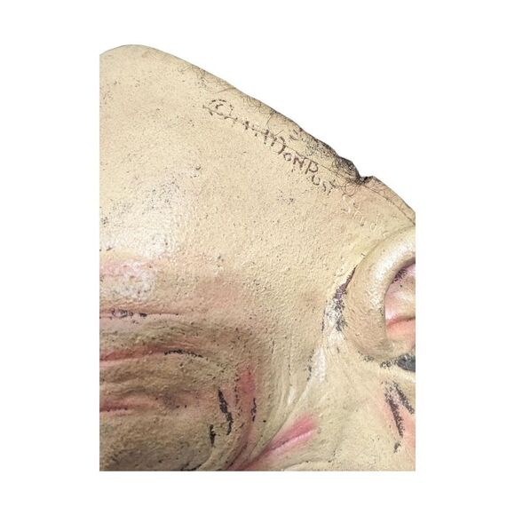 Vintage Don Post Rubber Halloween Mask 1999 2000 Studios Mustache Man Nose Bald - Picture 7 of 7